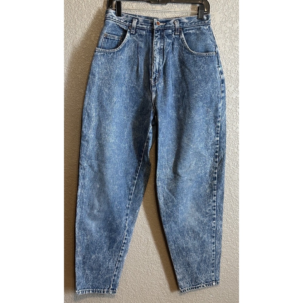 Vintage 80s Brittania Acid Wash‎ High Waisted Tapered Leg Mom Jeans 28x28